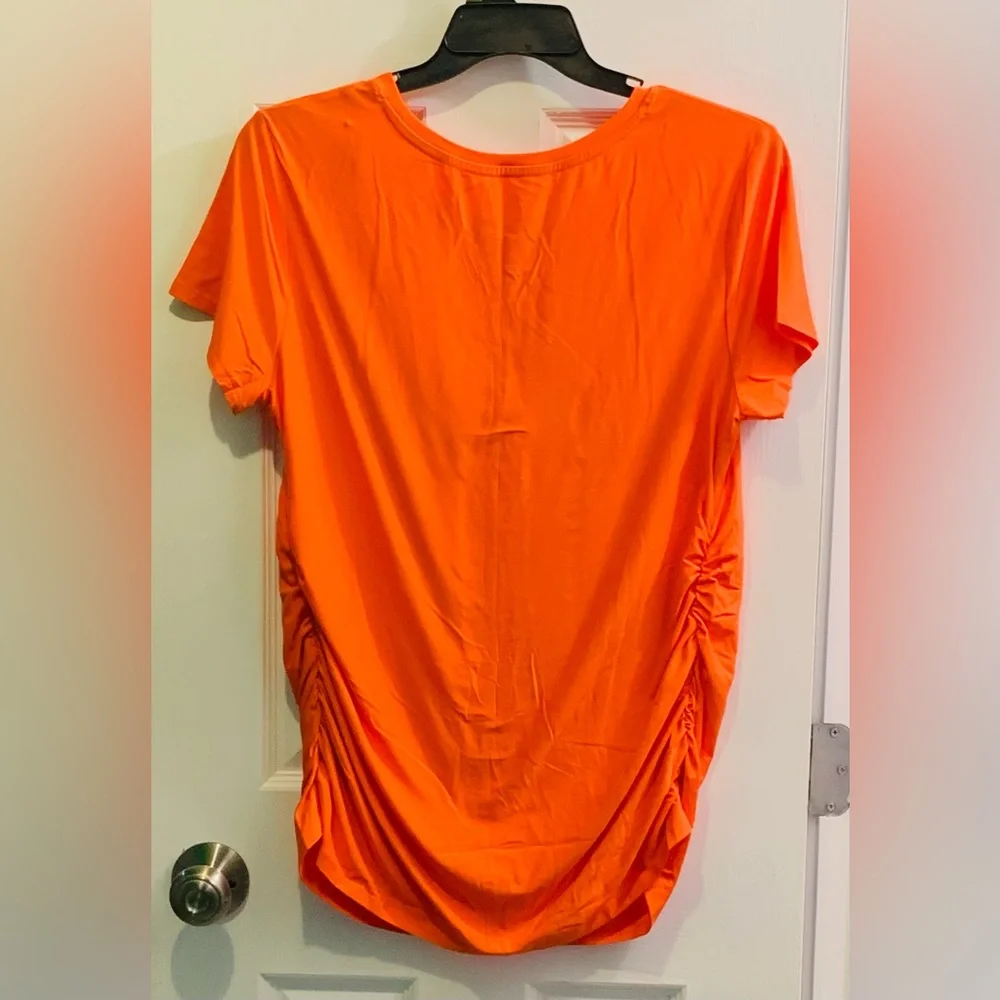 Time and Tru Maternity Graphic Tee Orange Size Large (12-14) Halloween Spooky - Picture 2 of 10